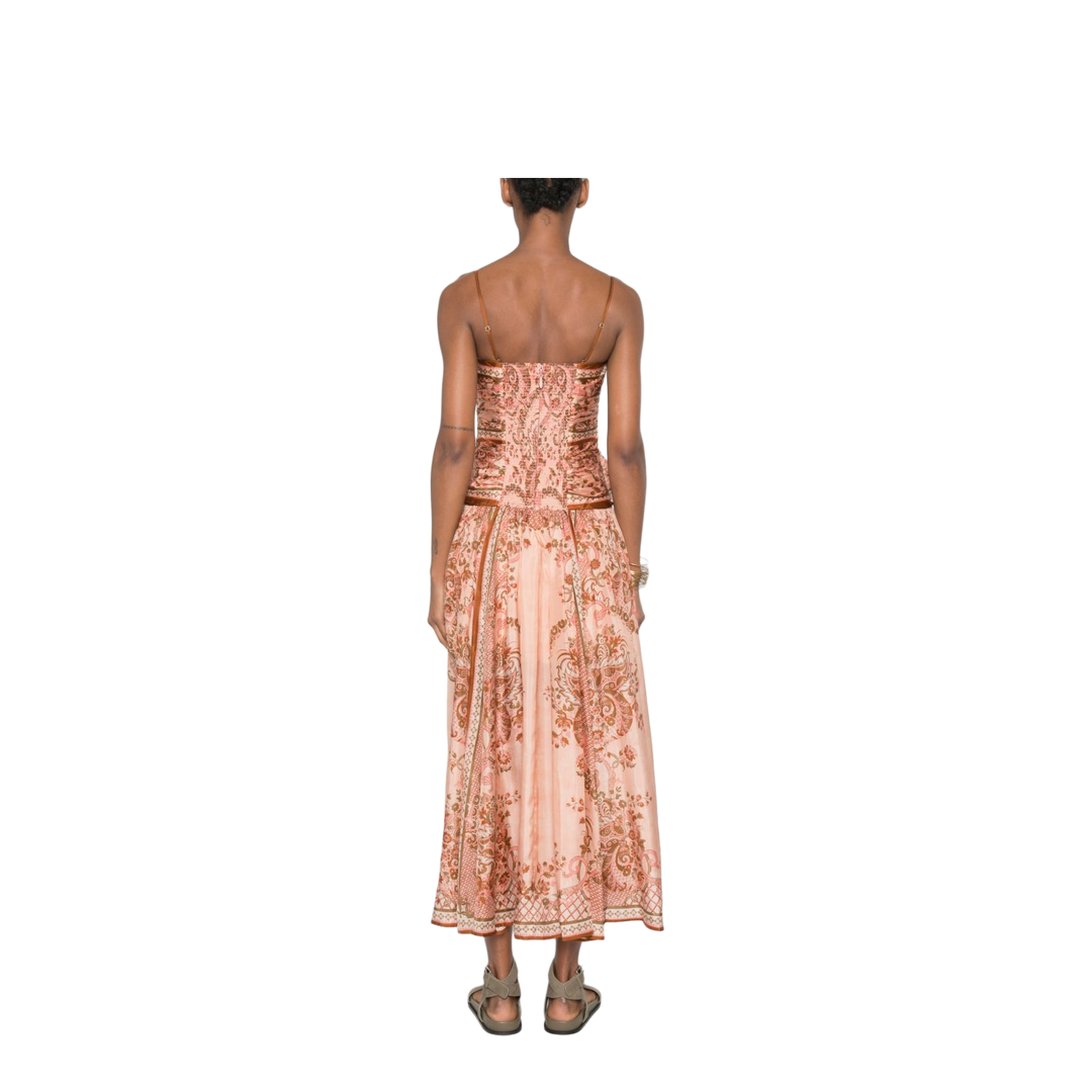 Aster Scarf Print Midi Dress
