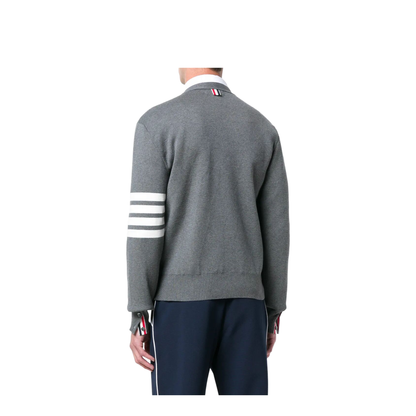 MAYFEYR - Thom Browne - 4-Bar V-Neck Cotton Cardigan - MKC171A00219