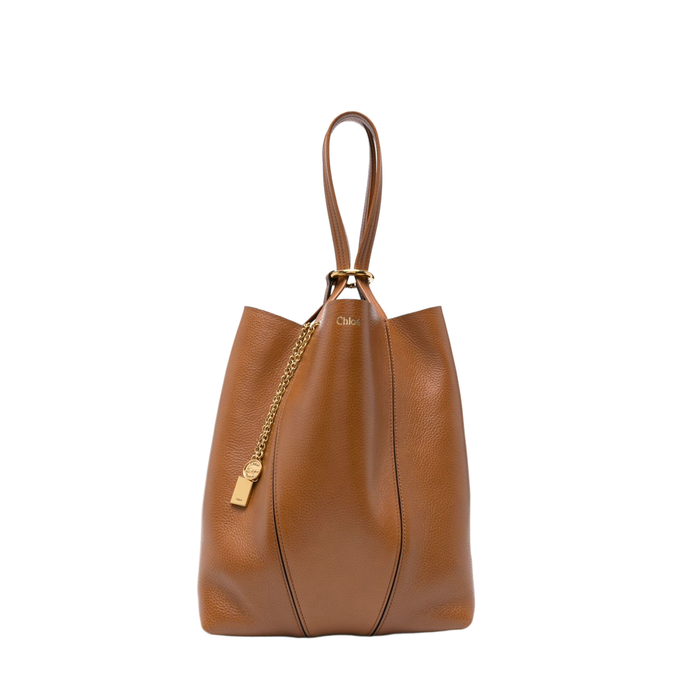 Spin Tote Bag in Grained Leather