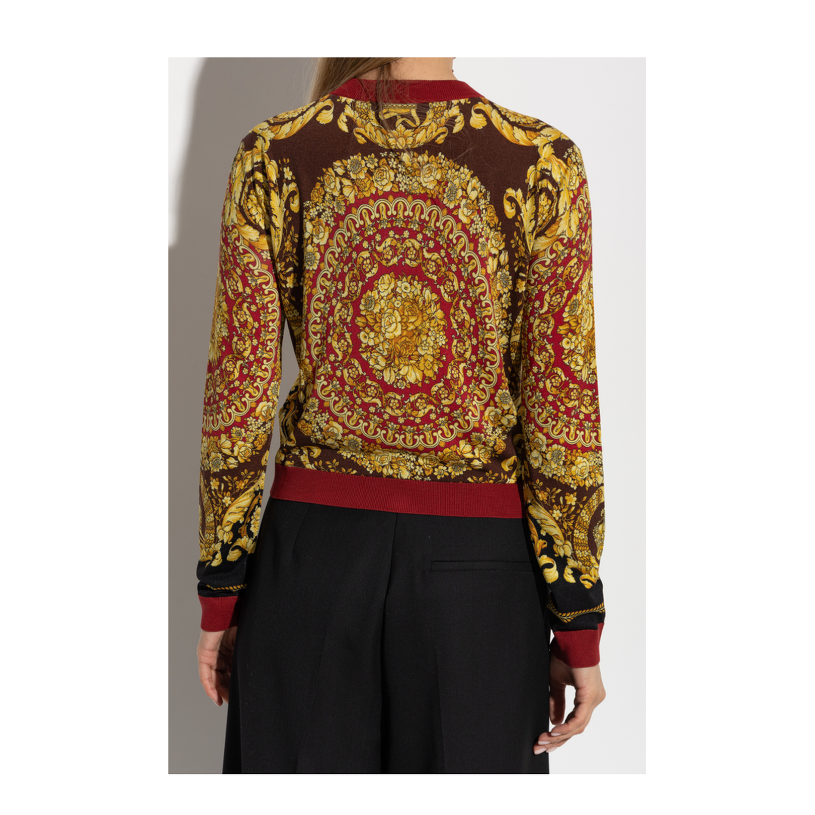 Baroque Silk Knit Cardigan