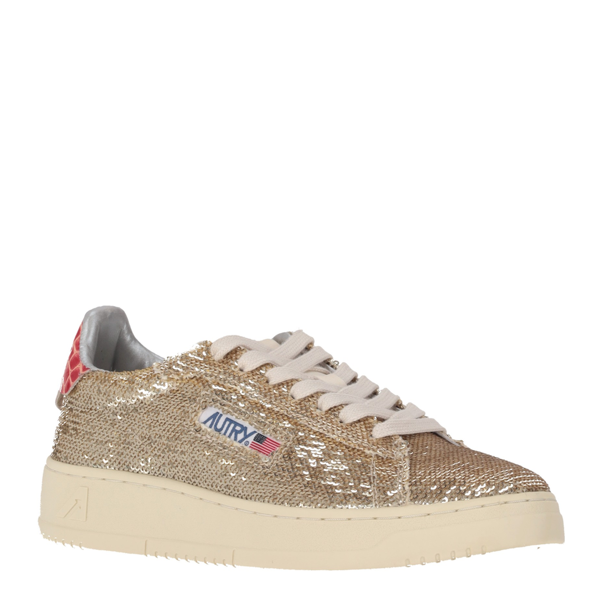MAYFEYR - Autry - Dallas Low Ti03 Paillet Cro Platinum Red - ADLWTI03