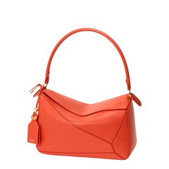 Puzzle Medium Featherlight Nappa Lambskin Bag - Deep Saffron