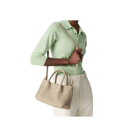 Pinacoteca Small Leather Tote Bags - Beige