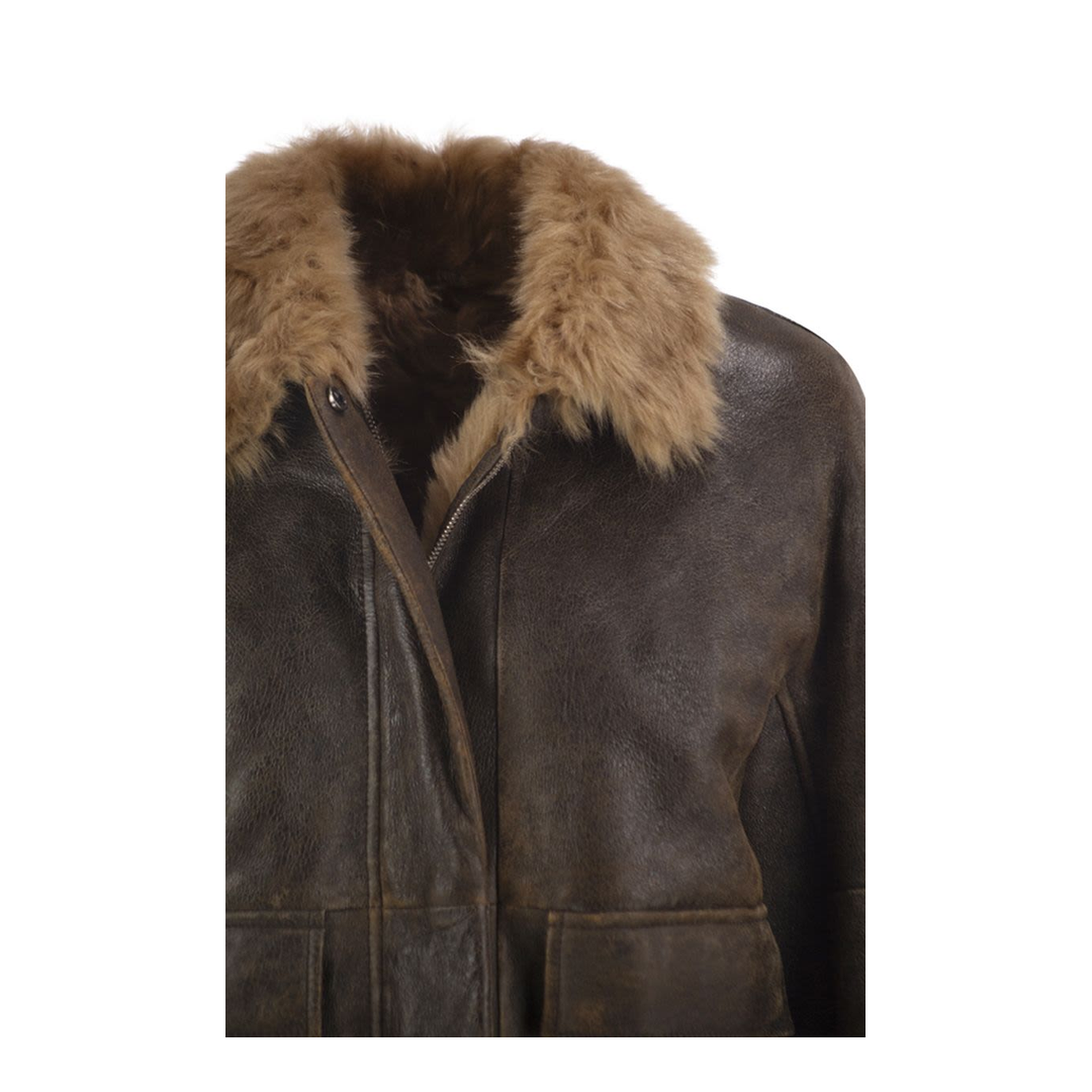 MAYFEYR - Brunello Cucinelli - Sheepskin Jacket With Fur Collar - MPMMA3805C9998