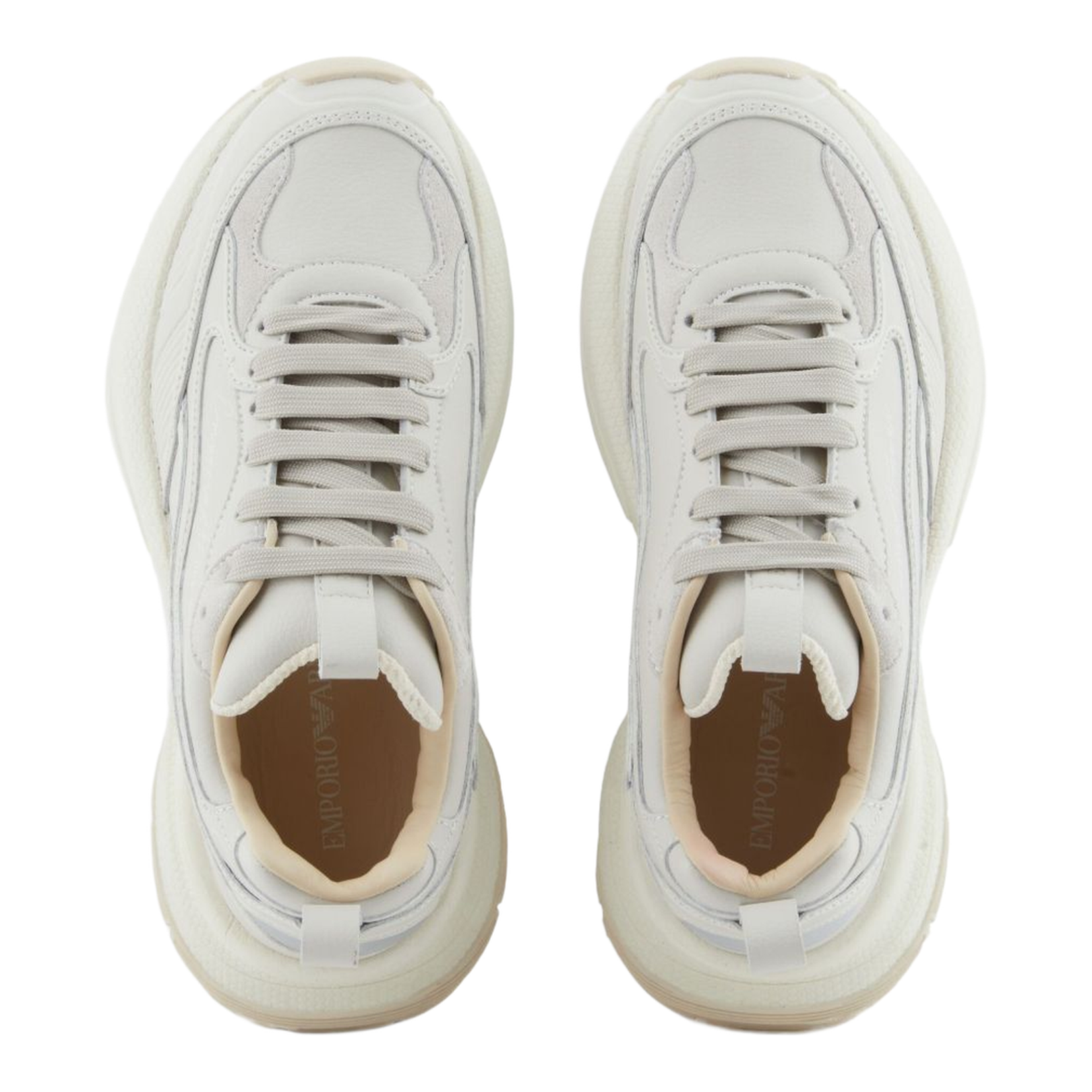 Leather Sneakers with Velvet Details