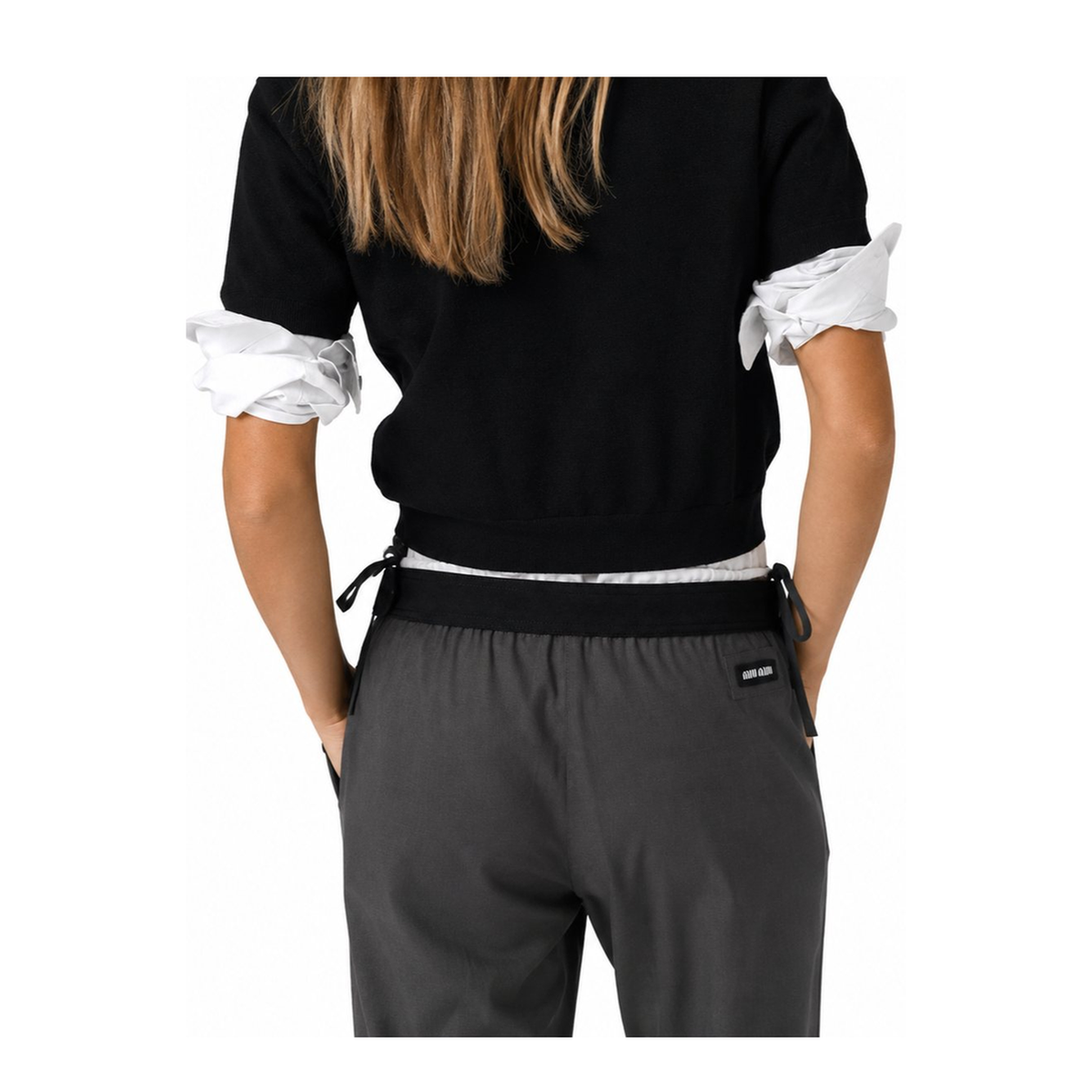 Dark Grey Stretch Wool Pant