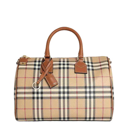 MAYFEYR - Burberry - Medium Bag In Briar Brown Cotton Blend - 8119049