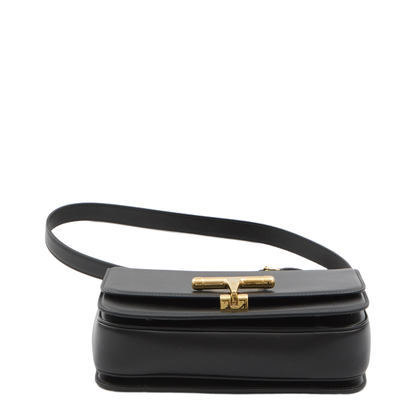 Siena Small Shoulder Bag in Black Leather