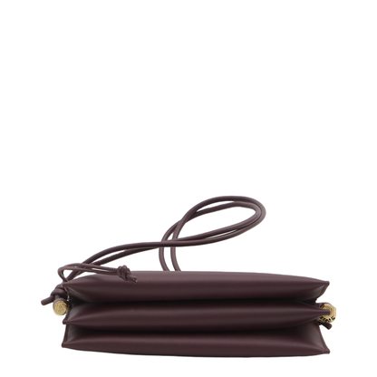 Joya Pouch In Nappa Calfskin - Dark Burgundy
