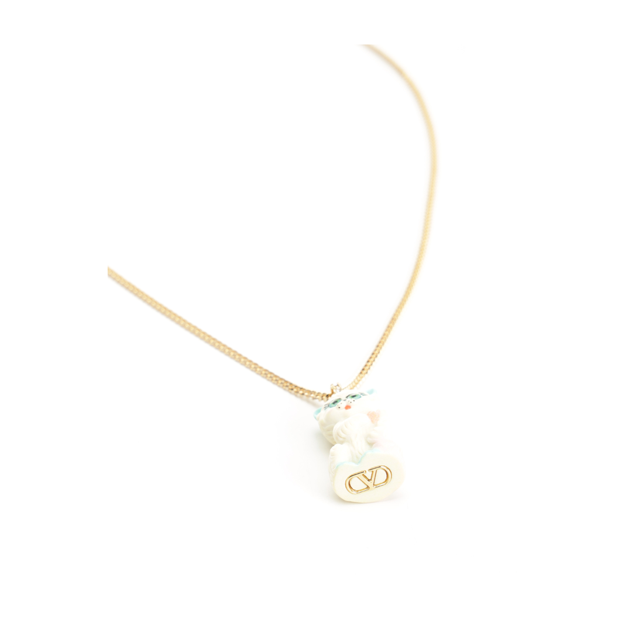 Chain Necklace with Le Chat de la Maison Pendant