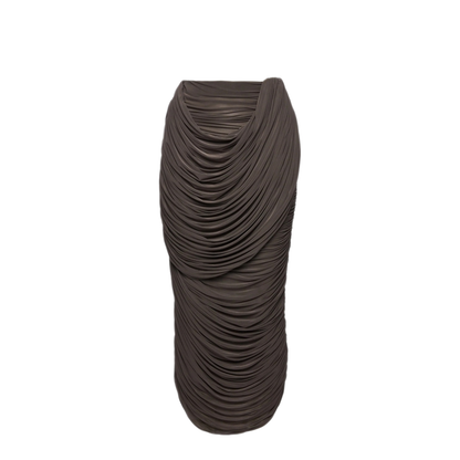 MAYFEYR - Magda Butrym - Cupro Midi Skirt - 302426BROWN
