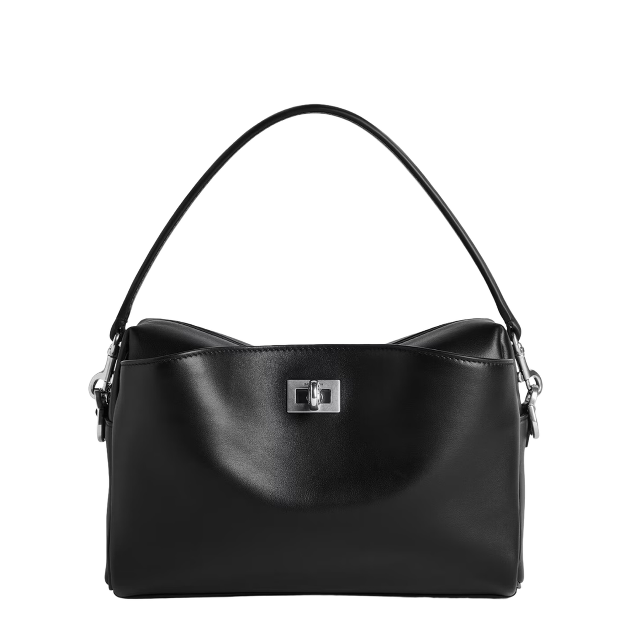 Black Leather Rodeo Handbag
