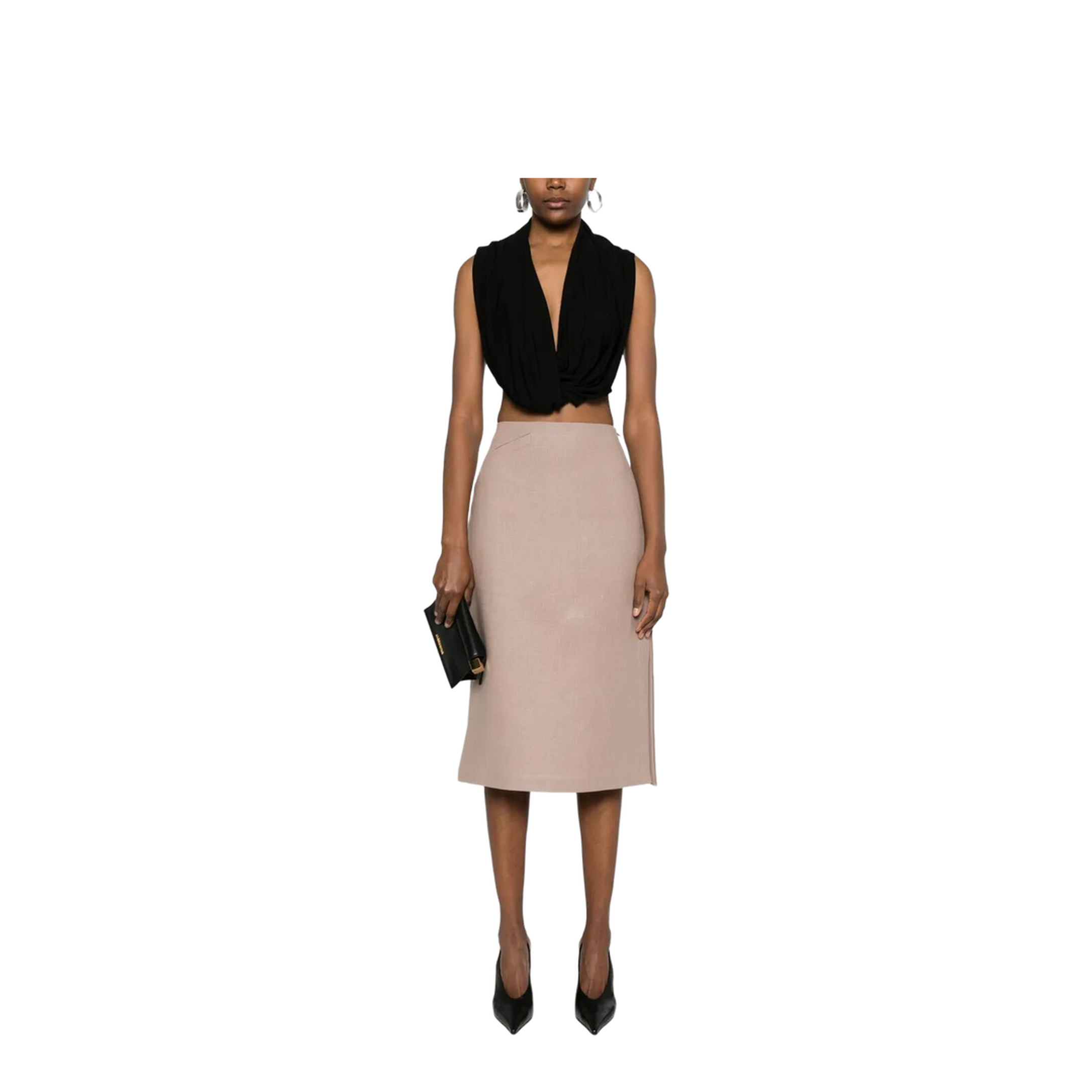 MAYFEYR - Fendi - Waxed Linen Straight Midi Skirt - FQ7634AUOK