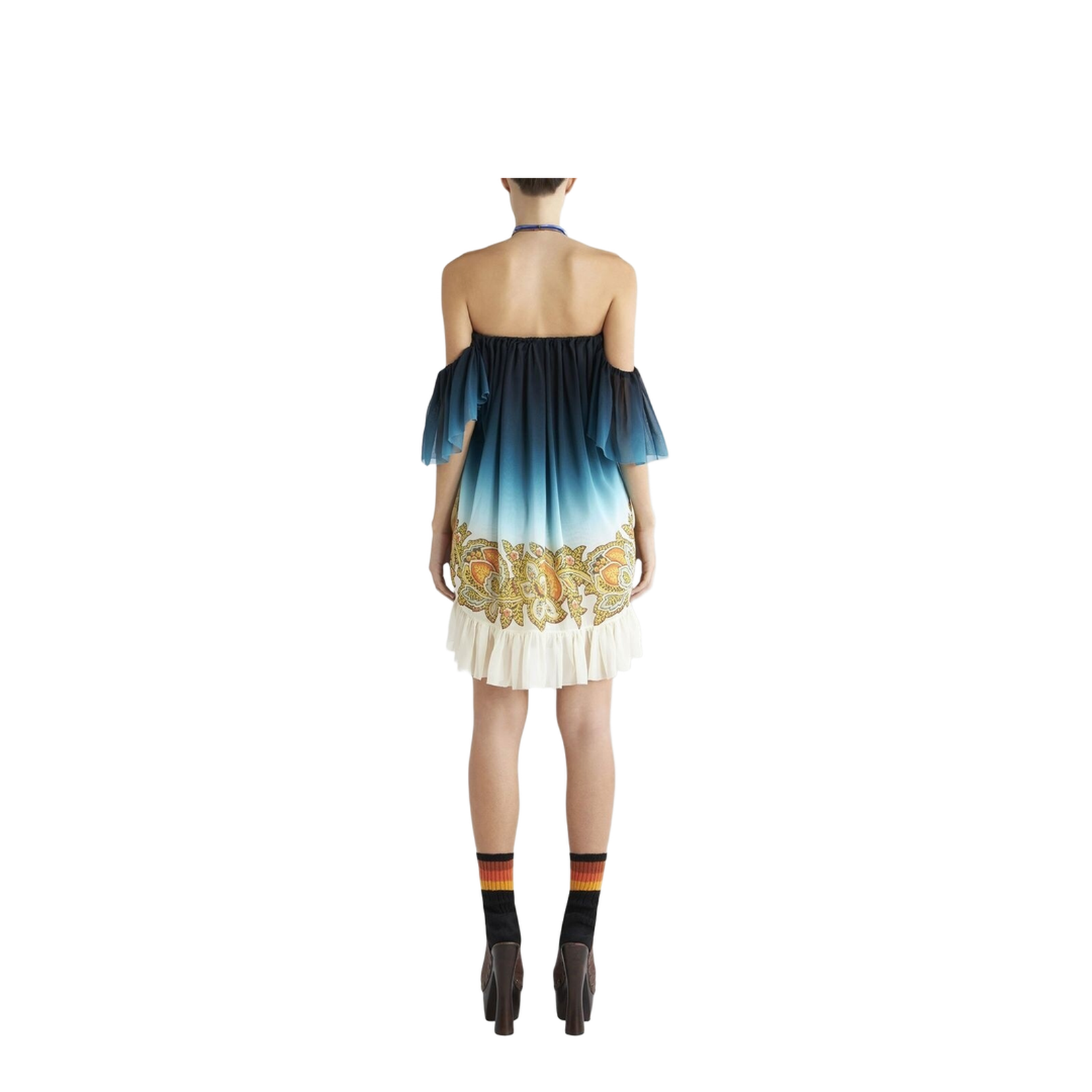 Paisley-Print Silk Dress