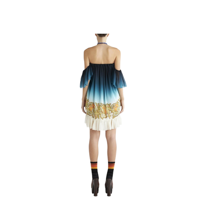 Paisley-Print Silk Dress