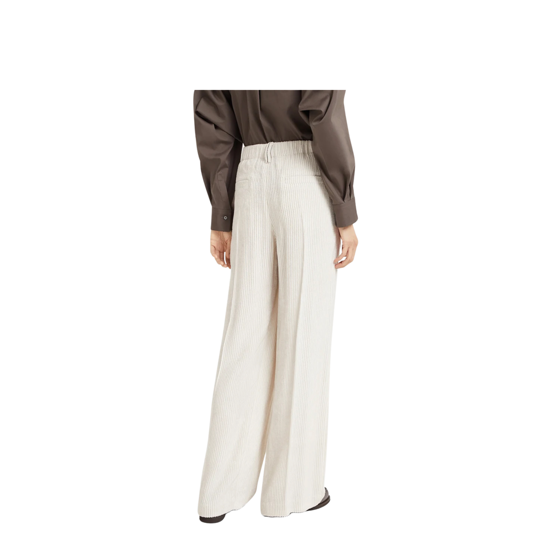 Fluid Corduroy Sartorial Track Trousers with Jewellery