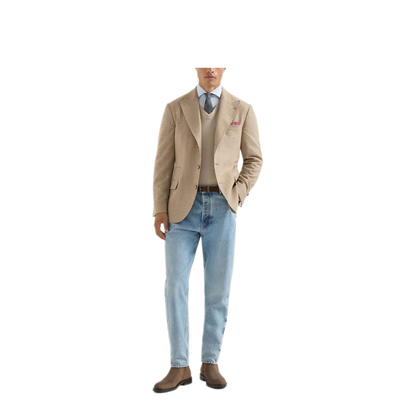 MAYFEYR - Brunello Cucinelli - Cashmere Blend Checked Single-Breasted Blazer - MV4437BFDHC821