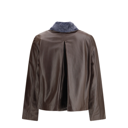 MAYFEYR - Marni - Leather Jacket With Shearling Collar - GIMX0314QUULA73600M75