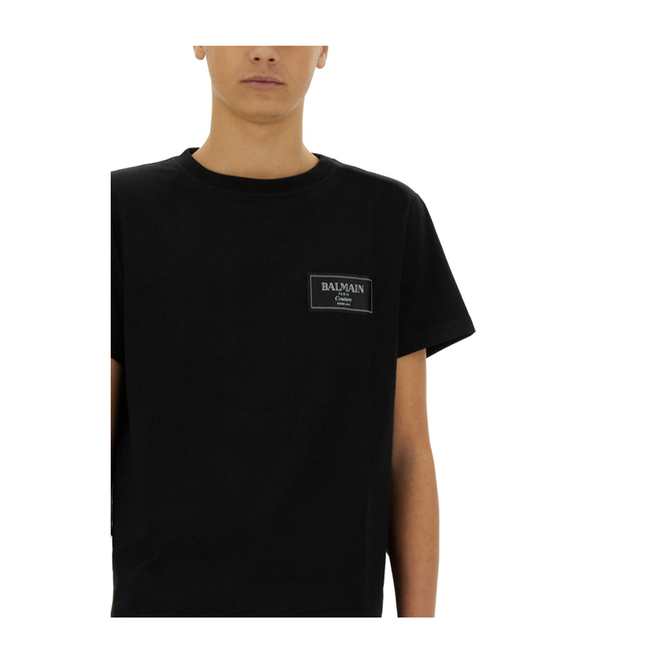 T-shirt with Couture Label Black