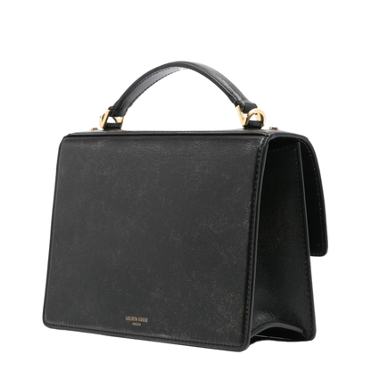 Black Leather Venezia Handbag
