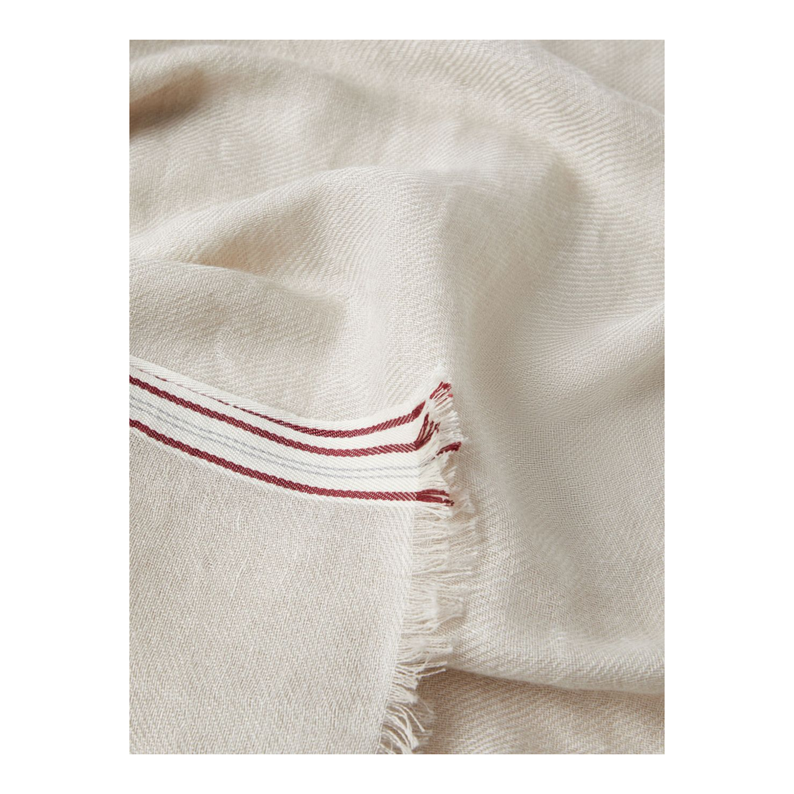 Silked and Linen Fringed Scarf