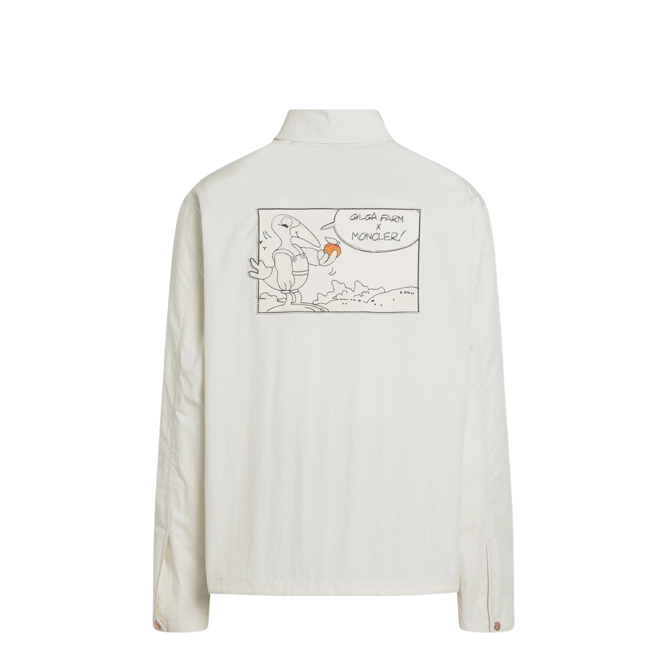 White Satsuma Shacket in Canvas and Nylon