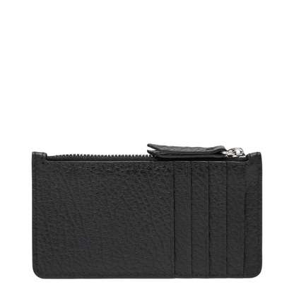 Black Four Stitches Zip Cardholder