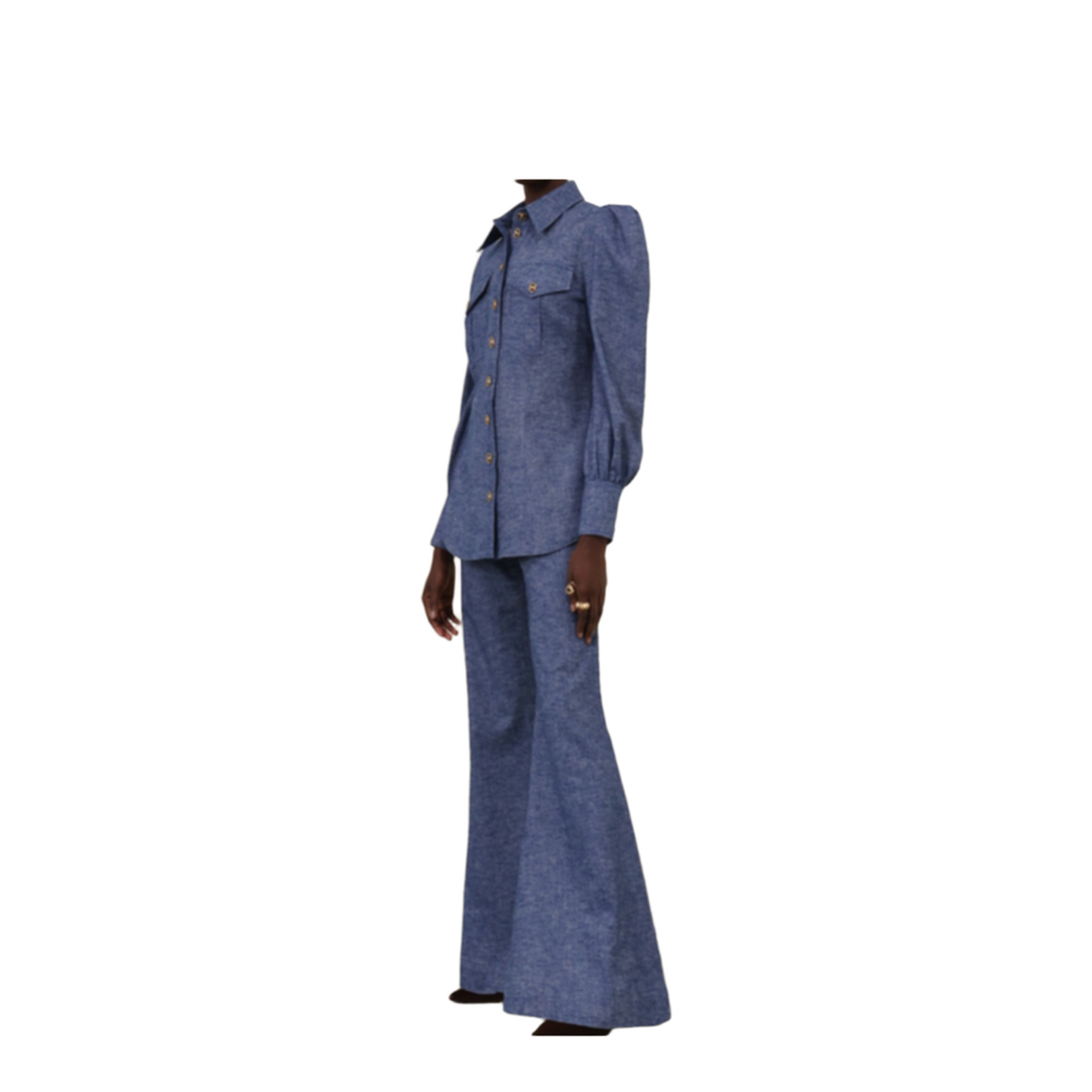 Eden Chambray Flare Pant