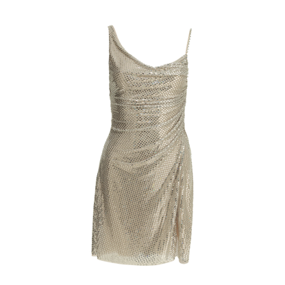 MAYFEYR - Self Portrait - Short Dress With Rhinestones - PF26041SCHCHAMPAGNE