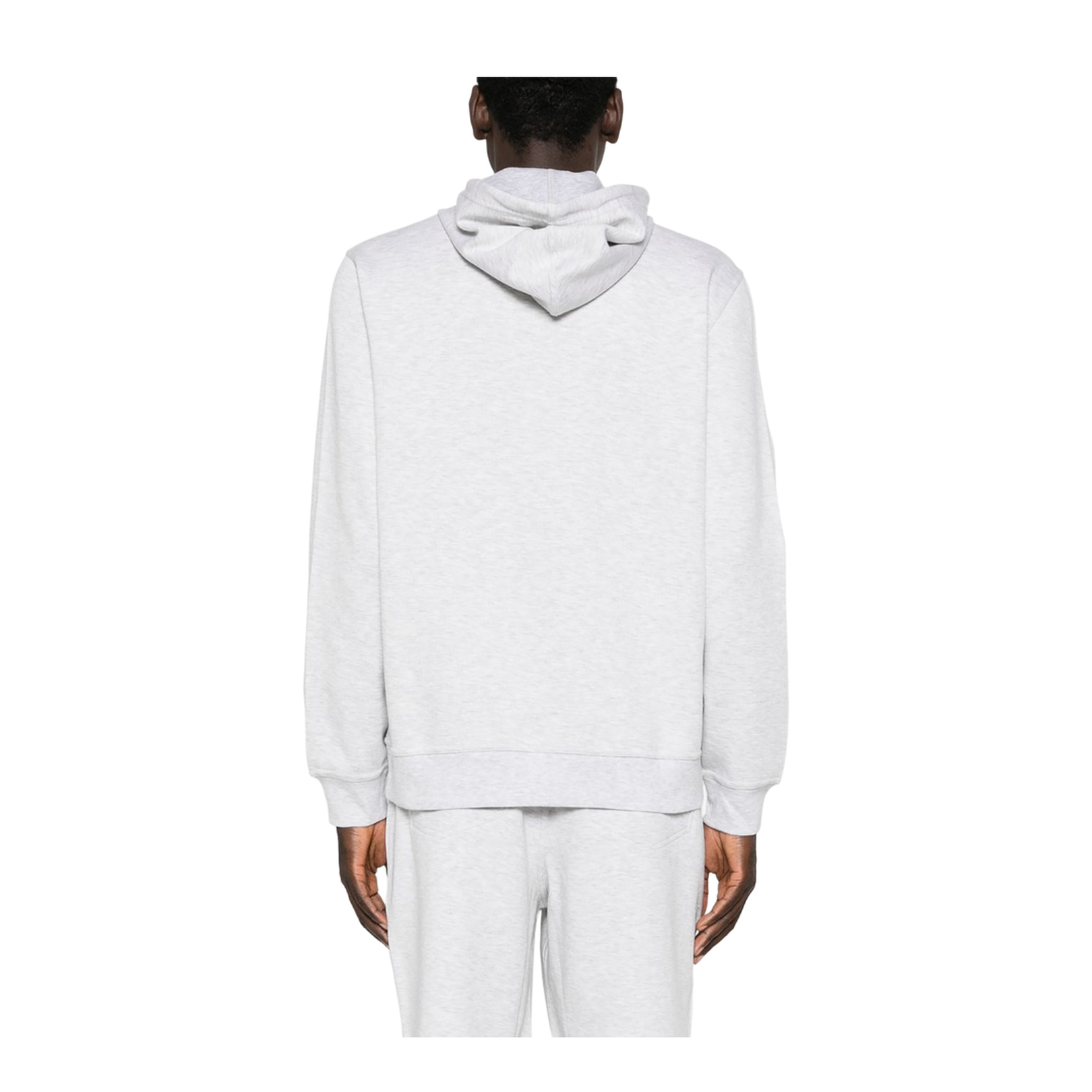 Heather Grey Cotton Blend Drawstring Hoodie