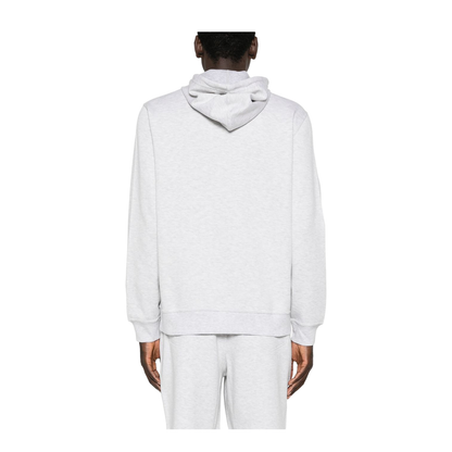 Heather Grey Cotton Blend Drawstring Hoodie