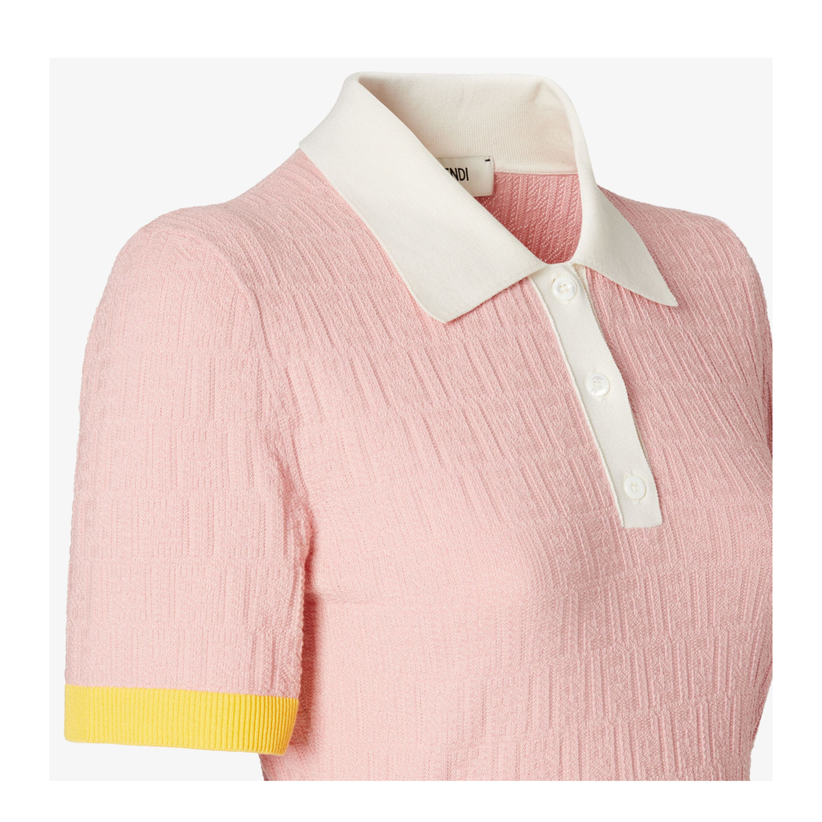 Pink Polo Dress with FF Jacquard