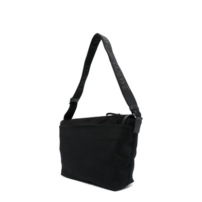 Flex Medium Canvas Messenger Bag - Black/Dark Gold
