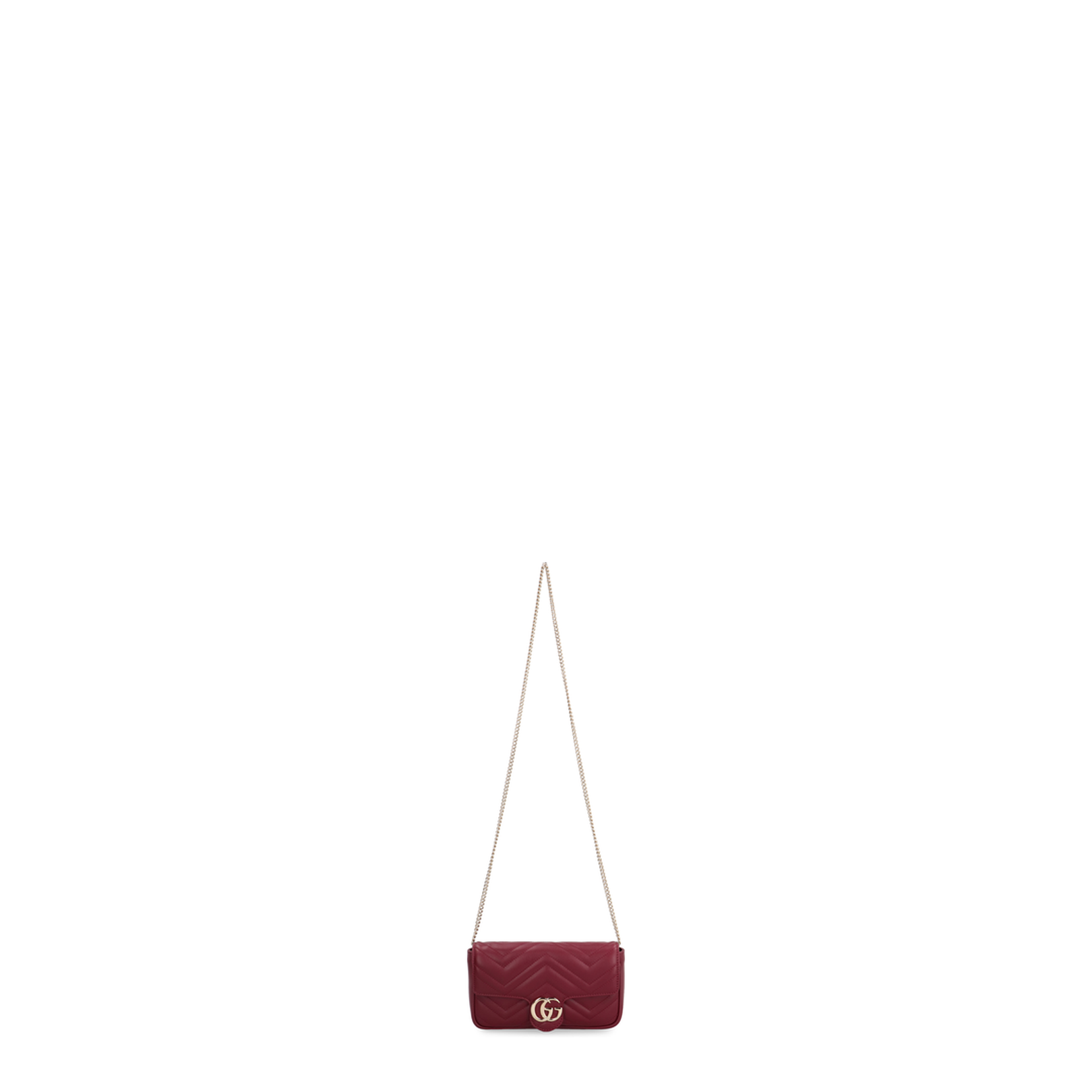 Tiziano Red Leather GG Marmont Clutch