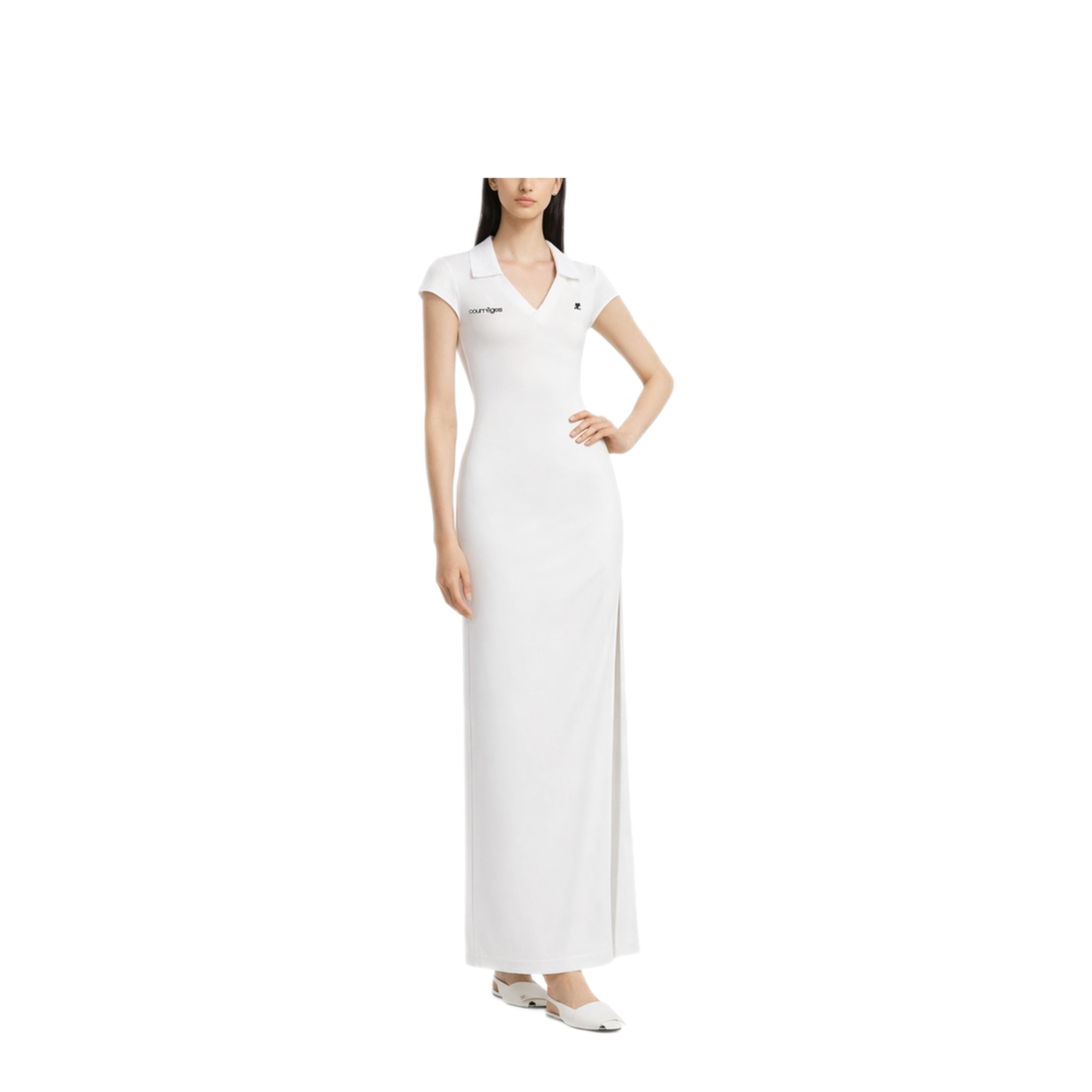 MAYFEYR - Courreges - Long Sports Polo Shirt Dress - 126JRO807JS01950098