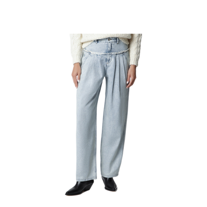 MAYFEYR - Isabel Marant Etoile - Iniza Pleated Jeans In Light Blue Denim - PA0739FAD3H01E30LU
