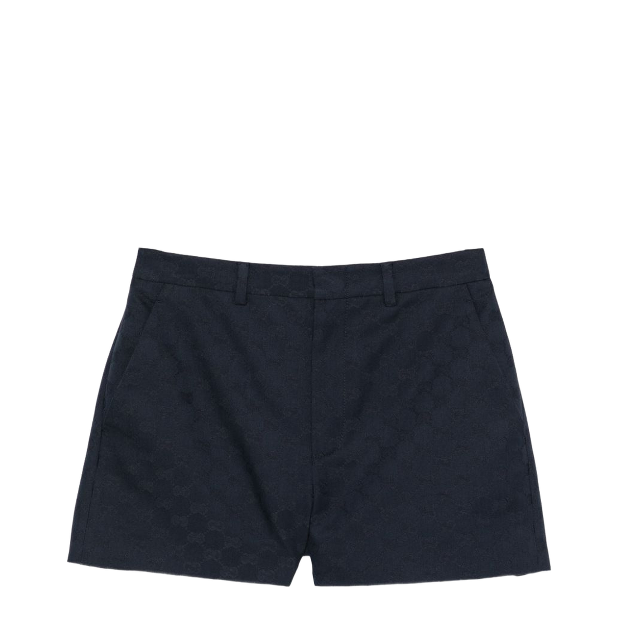 Blue Gg Cotton Gabardine Shorts