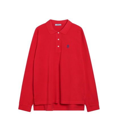 Red Cotton Piqué Polo