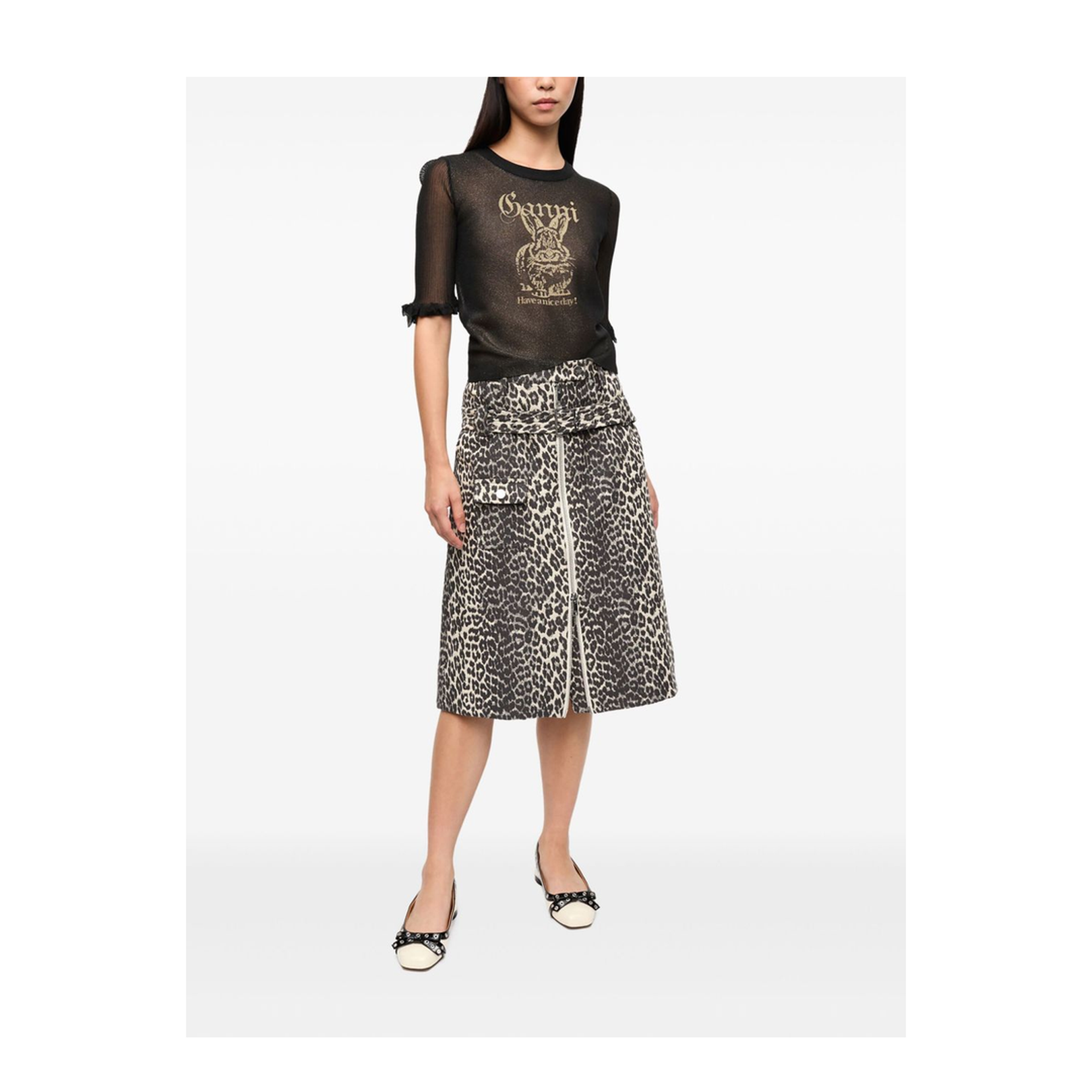 Sheer Jacquard Top