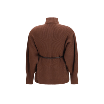 MAYFEYR - Brunello Cucinelli - High Neck Cardigan With Belt - M16750836