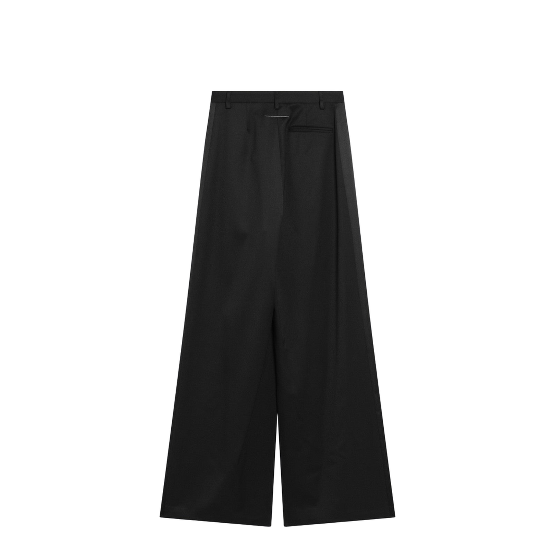 Black Satin Palazzo Pants