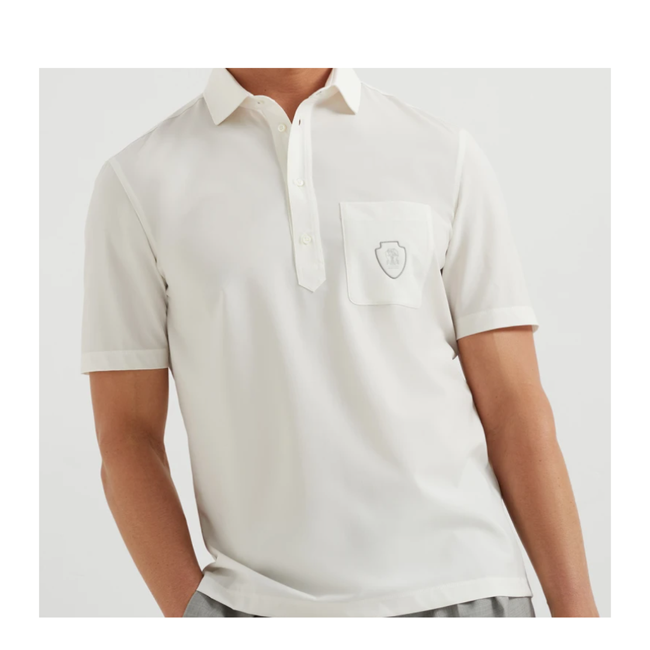 MAYFEYR - Brunello Cucinelli - Polo Shirt With Chest Pocket And Logo - MM6961301FCTL60