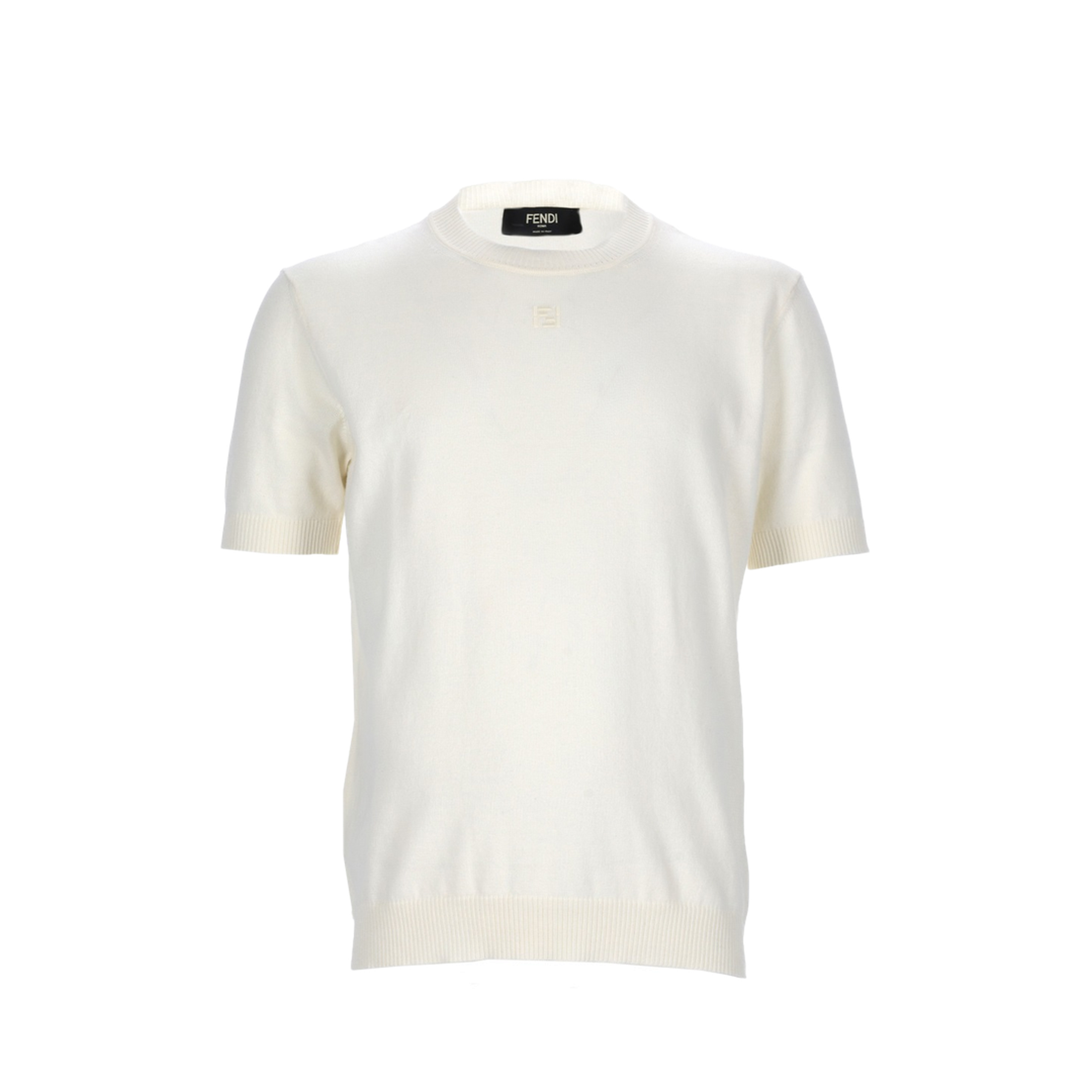 White Cotton and Cashmere Jumper