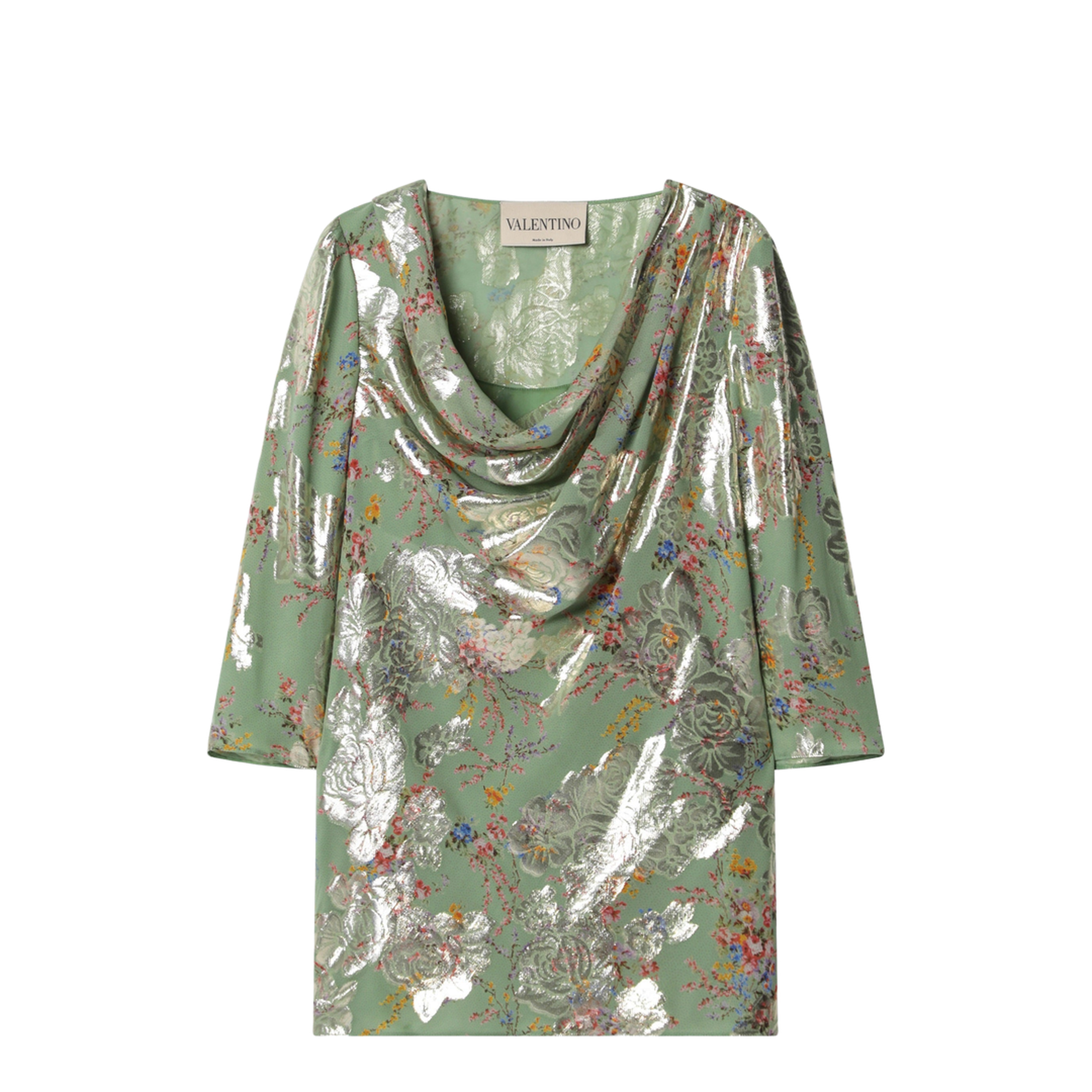 Green Printed Lurex Shirt