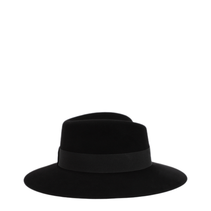 MAYFEYR - MAISON MICHEL - Black Wool Virginie Hat - 1001121001BLACK