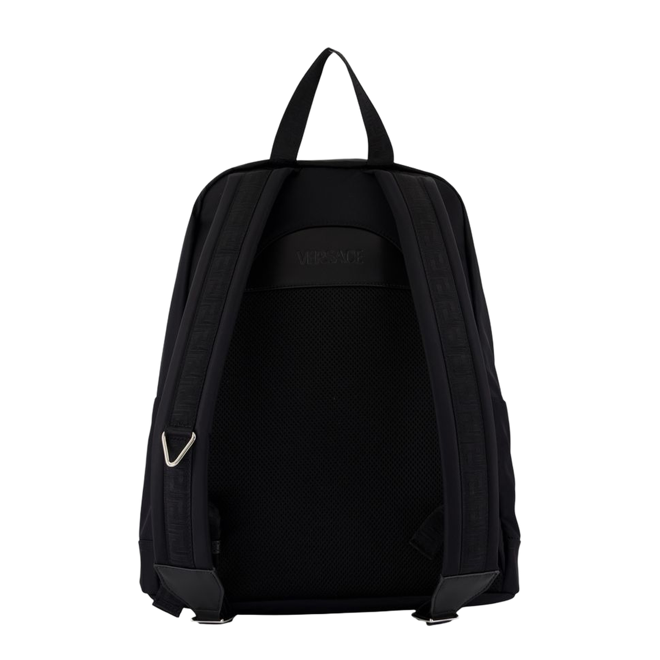 Backpack with Medusa Head Shaped Appliqué