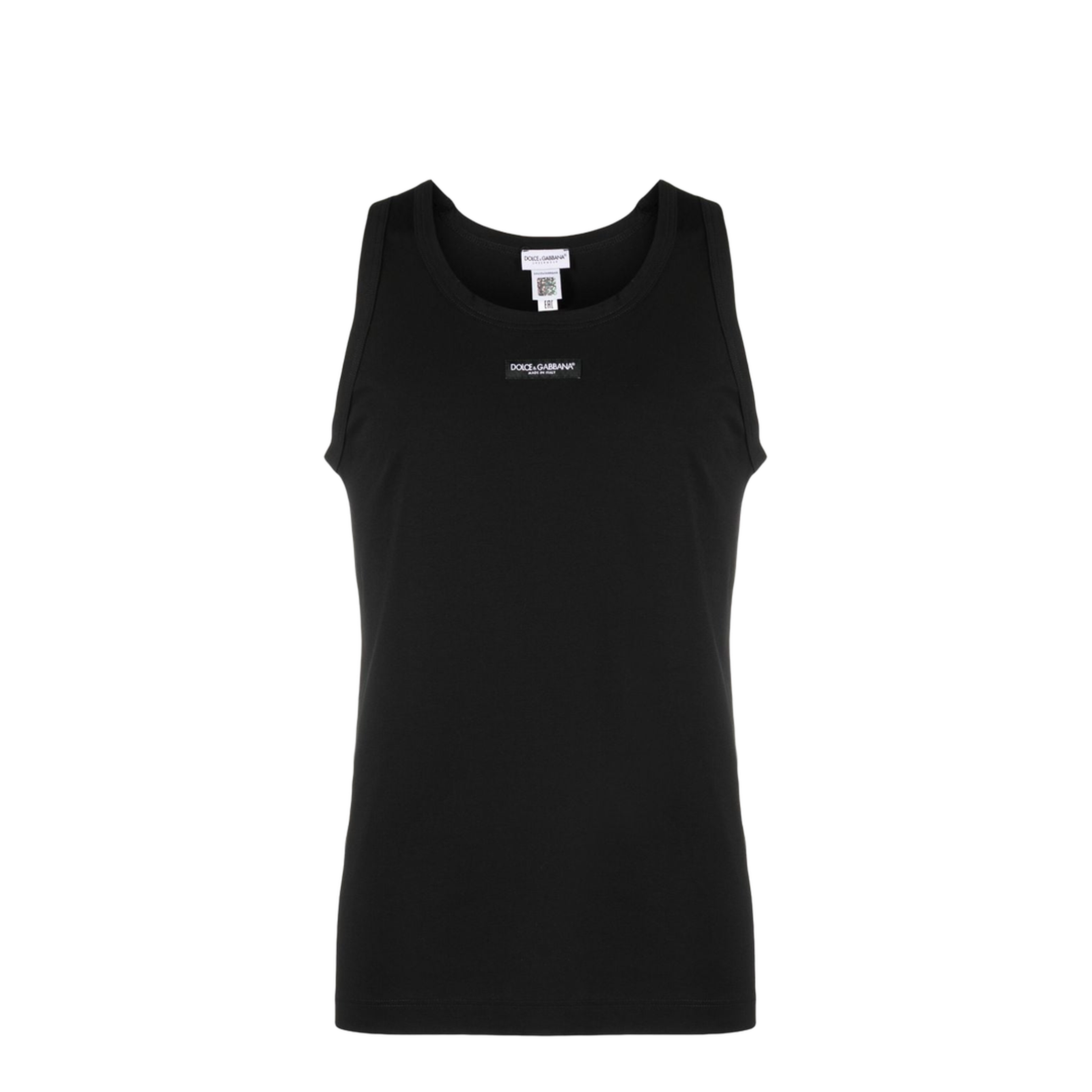 MAYFEYR - Dolce & Gabbana - Stretch Cotton Tank Top With Logo Label - M8E96JFUEB0