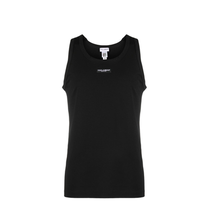 MAYFEYR - Dolce & Gabbana - Stretch Cotton Tank Top With Logo Label - M8E96JFUEB0