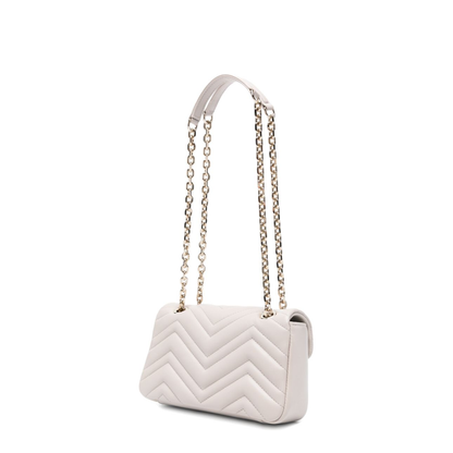 GG Marmont Small Matelassé Chevron Nappa Leather Shoulder Bag - Light Grey