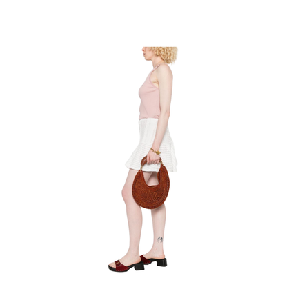 Summer Banana Raffia Hobo Bag - Brown